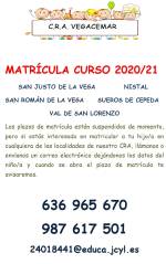 Cartel Matrícula Colegio